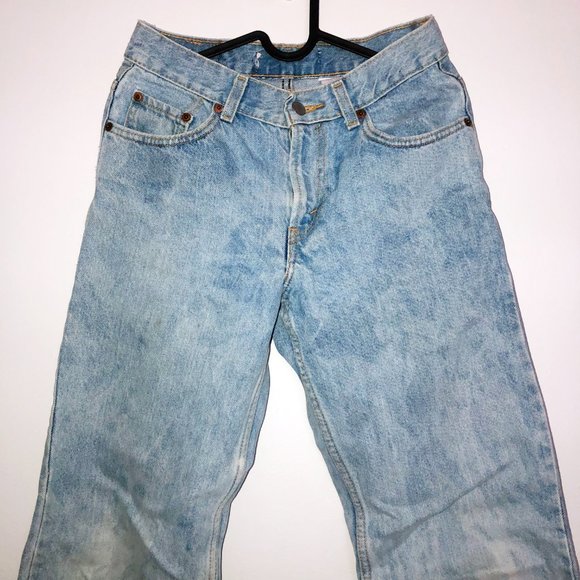 Levi's 550 Relaxed Fit Light Wash Raw Hem Jeans - Picture 2 of 8